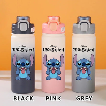 Disney Lilo Stitch Gradient Thermos Cup Outdoor Sports Fitness Portable Leak-proof Camping Cartoon Animation Cycling Kettle Gift