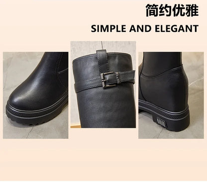 Fujin 10cm Knee High Boots for Women Motorcycle Boots