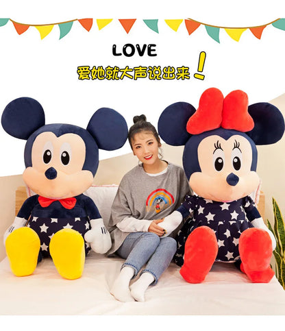 Disney Mickey & Minnie Plush Dolls – 35/45cm Soft Star Pillow Toys | Stuffed Cushion Gift for Kids, Girls & Birthdays