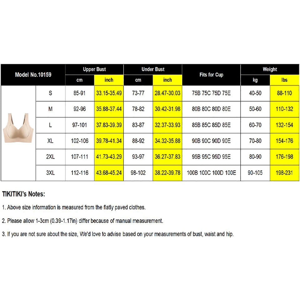 Plus Size Full Coverage Bras For Women No Underwire