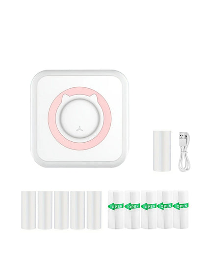Mini Bluetooth Sticker Printer – Portable Inkless Pocket Printer for Photos, Journals & Notes
