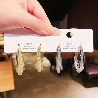 Pendientes Hollow Net Crystal Hanging Earrings