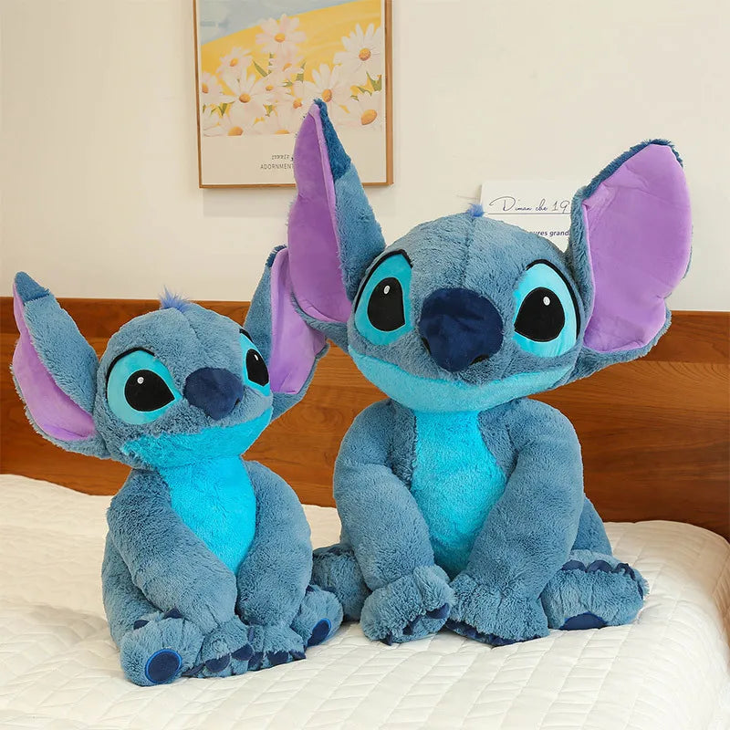 60cm Disney Stitch Plush Toy Doll Anime Lilo & Stitch Sitting Stitch Cartoon Stuffed Doll Children's Comforting Pillow Kids Gift