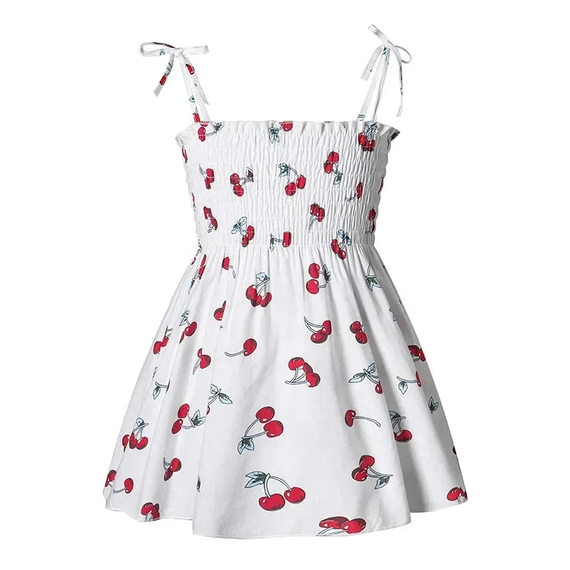 Children's Summer Floral Princess Dress – Cotton Sling Sundress for Girls