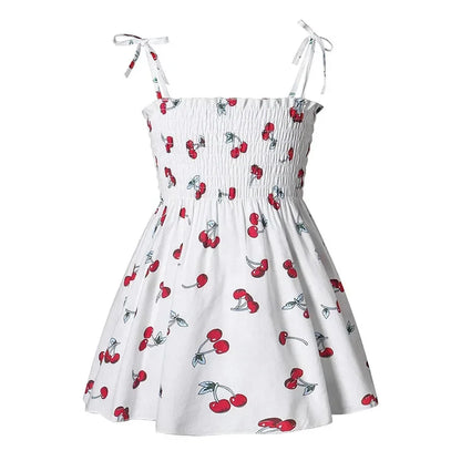Children's Summer Floral Princess Dress – Cotton Sling Sundress for Girls