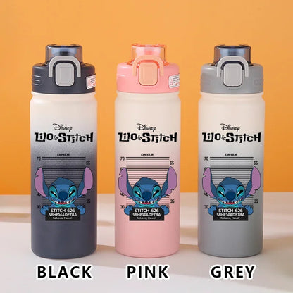 Disney Lilo Stitch Gradient Thermos Cup Outdoor Sports Fitness Portable Leak-proof Camping Cartoon Animation Cycling Kettle Gift