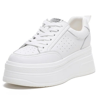 Fujin 8cm Genuine Leather Women Casual Shoes