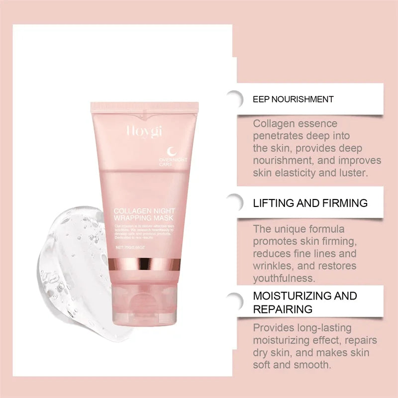 Collagen Night Mask – Korean Wrapping Gel for Moisture, Firmness & Radiant Skin (75ml)