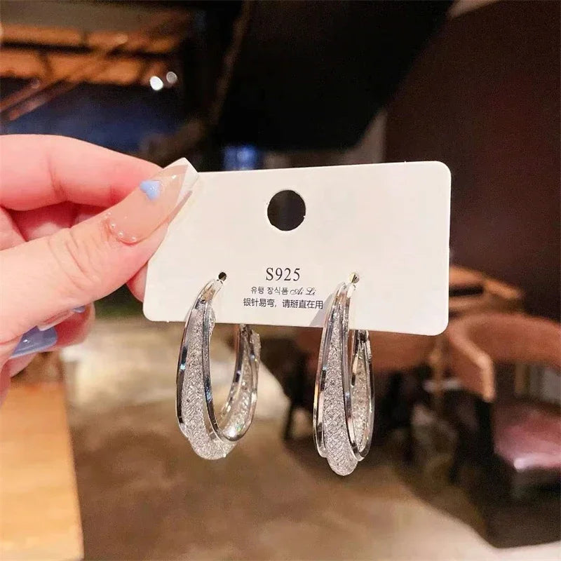 Pendientes Hollow Net Crystal Hanging Earrings