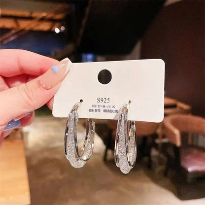 Pendientes Hollow Net Crystal Hanging Earrings