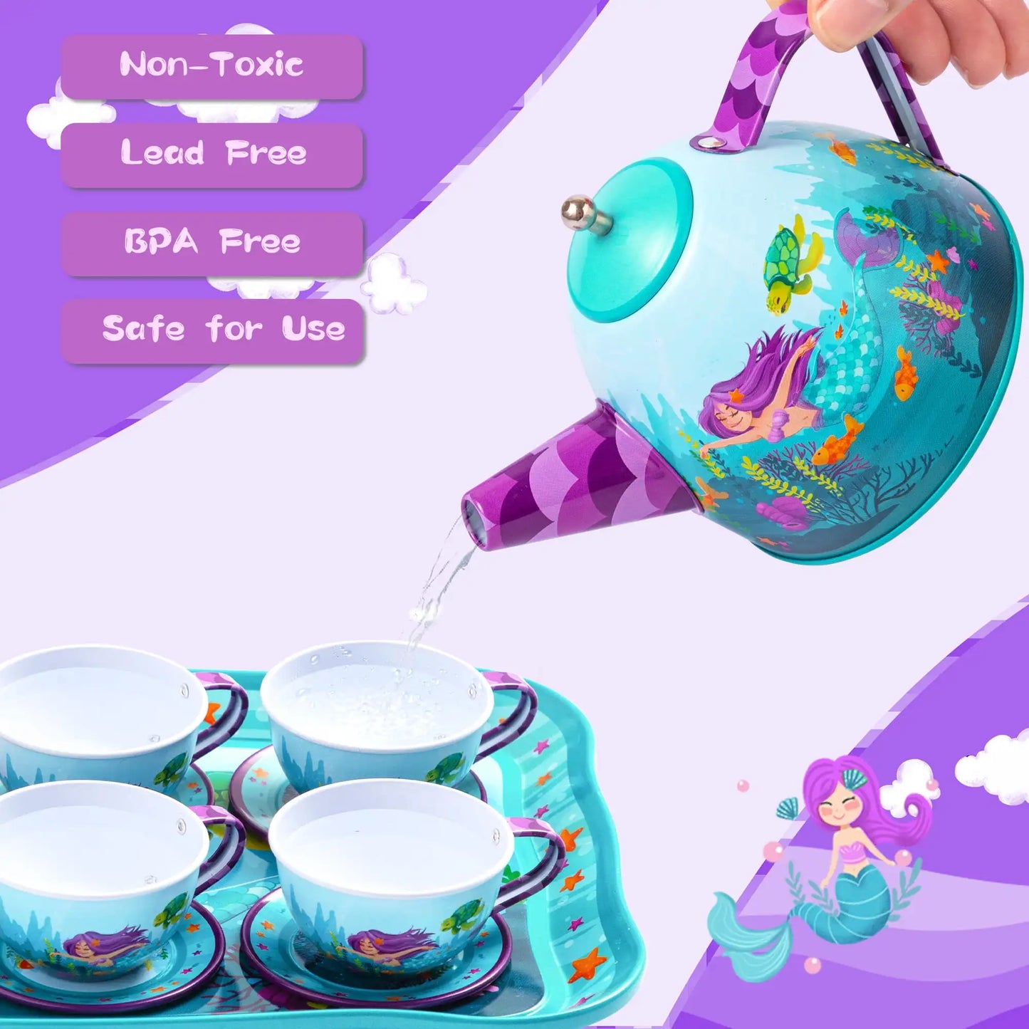 Kid Tea Set Mermaid Tea Party Set