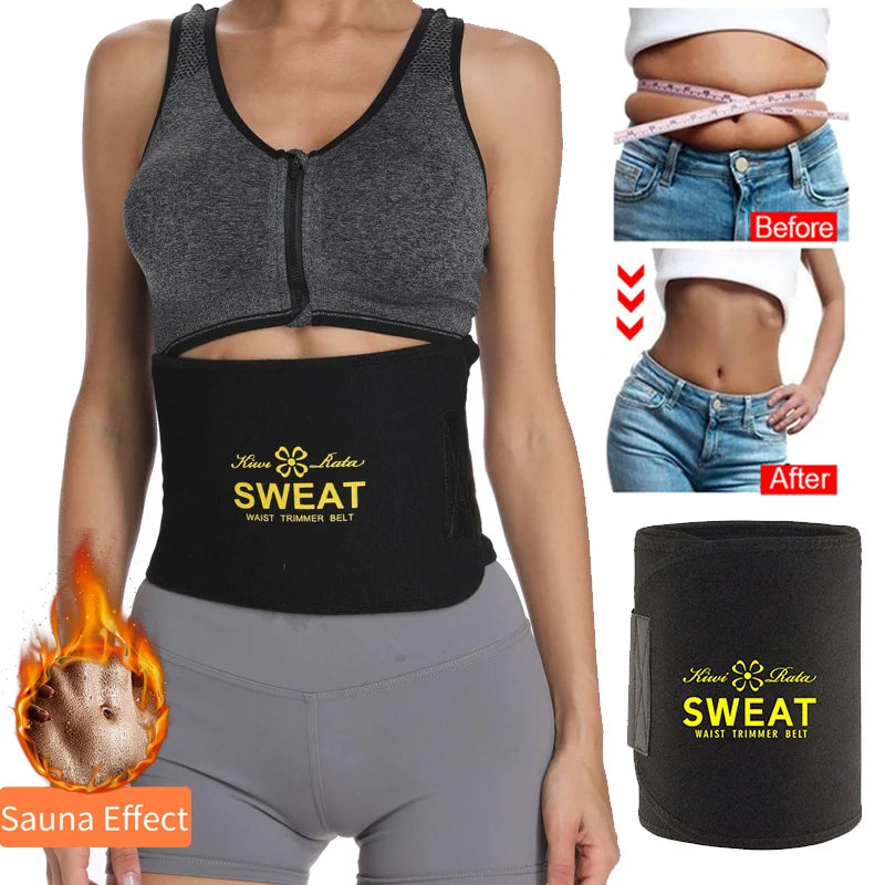 Unisex Neoprene Waist Trimmer Belt – Adjustable Sweat Wrap for Tummy Control, Fat Burn & Back Support | Body Shaper for Men & Women