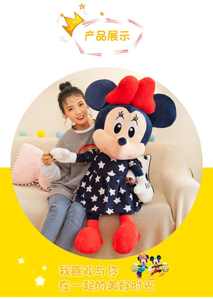 Disney Mickey & Minnie Plush Dolls – 35/45cm Soft Star Pillow Toys | Stuffed Cushion Gift for Kids, Girls & Birthdays