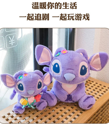 35cm Disney Embroidered Stitch Doll Cartoon Cute Stitch Plush Toys Children's Gift For Birthday Room Decoration Plushies Dolls