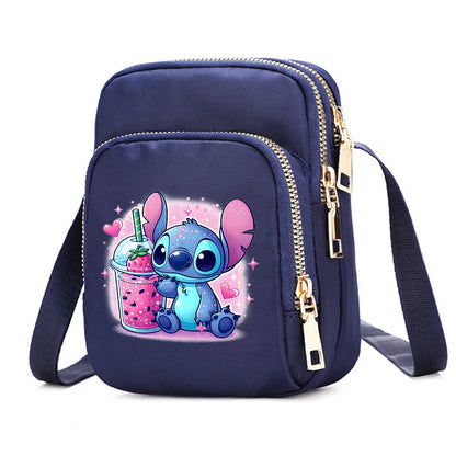 Women Shoulder Bags Lilo Stitch Cell Phone Purse Crossbody