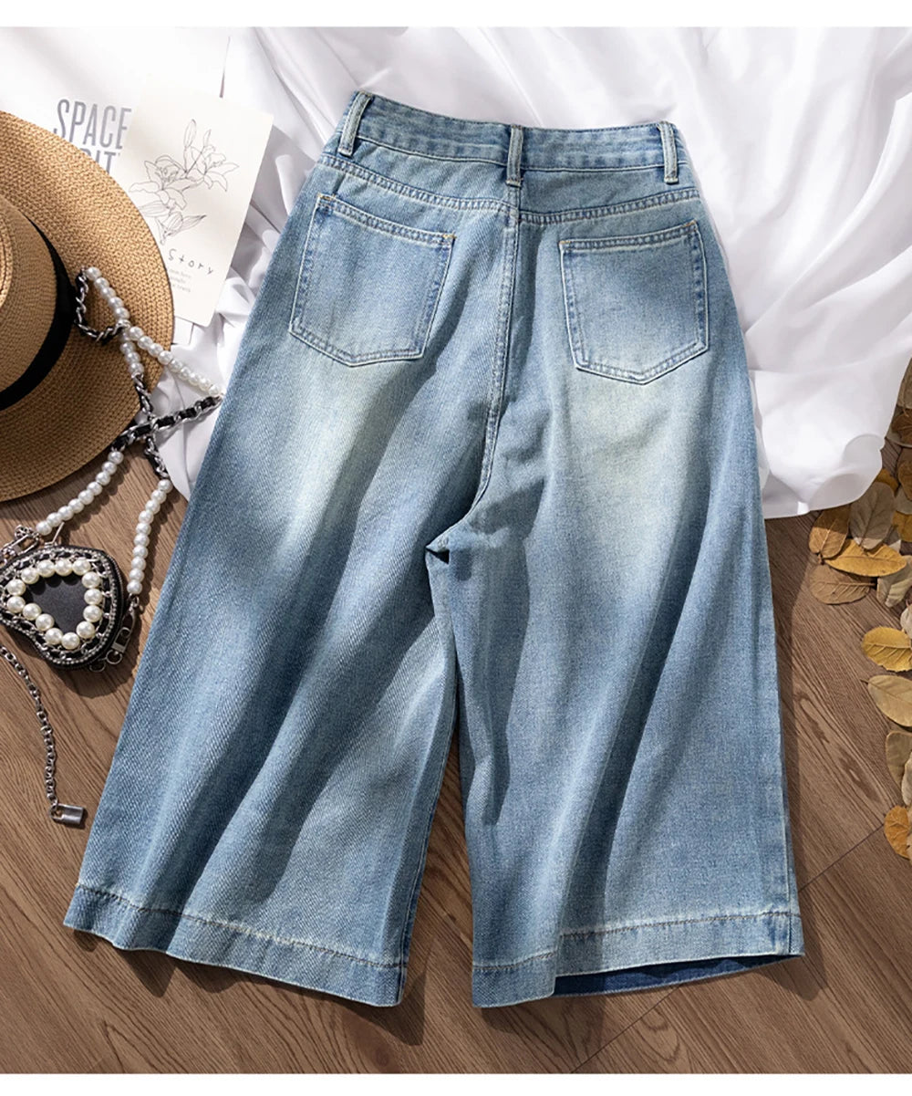 Ripped Holes Denim Shorts for Women