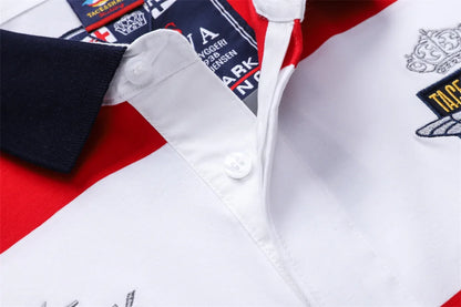 TACE&SHARK Straight Men's Striped Polos