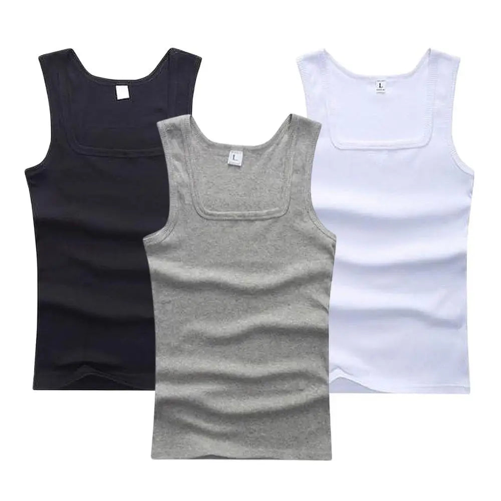 3pcs/lot Cotton Mens Tank Tops Sleeveless
