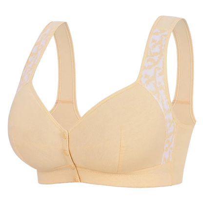 plus Size Front Closure Wireless Comfort Bra