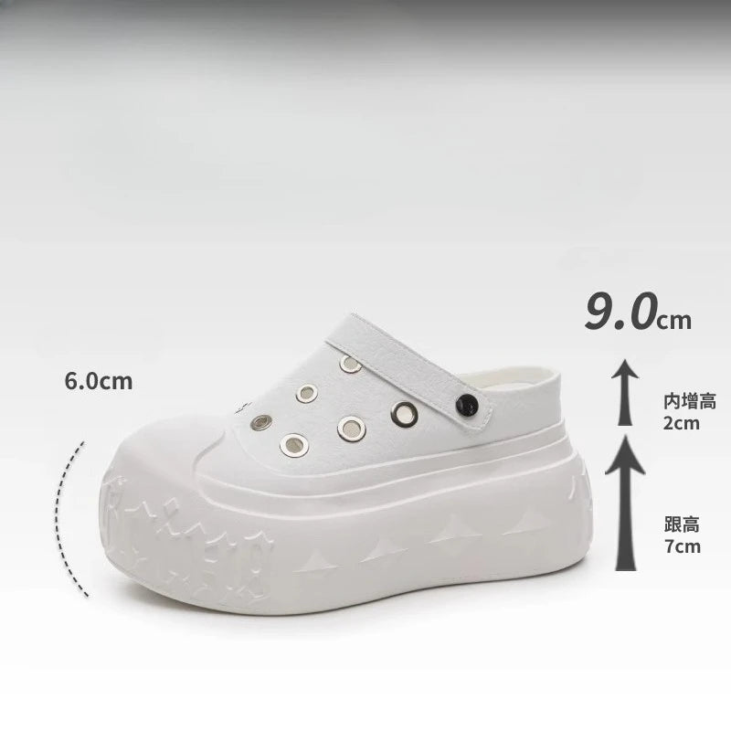 Fujin 9cm Synthetic Microfiber Leather Chunky Sneakers