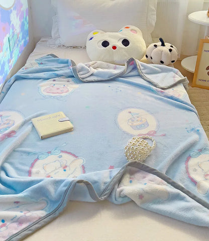 Cartoon Disney Children's Blanket Sanrio Thickened Milk Plush Cover Carpet Kindergarten Noon Office Car Napping Blanket