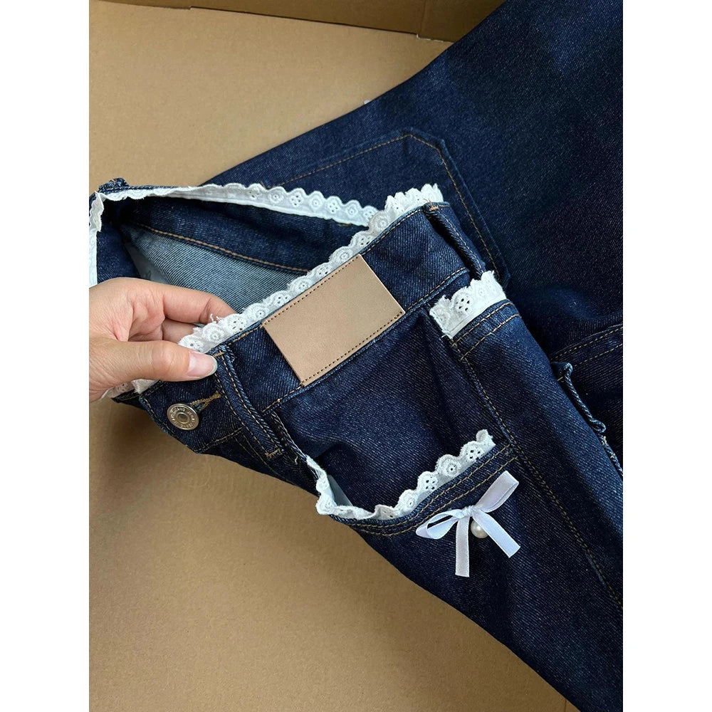 Dark Blue Denim Pants