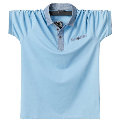 Men Solid Pocket Short Sleeve