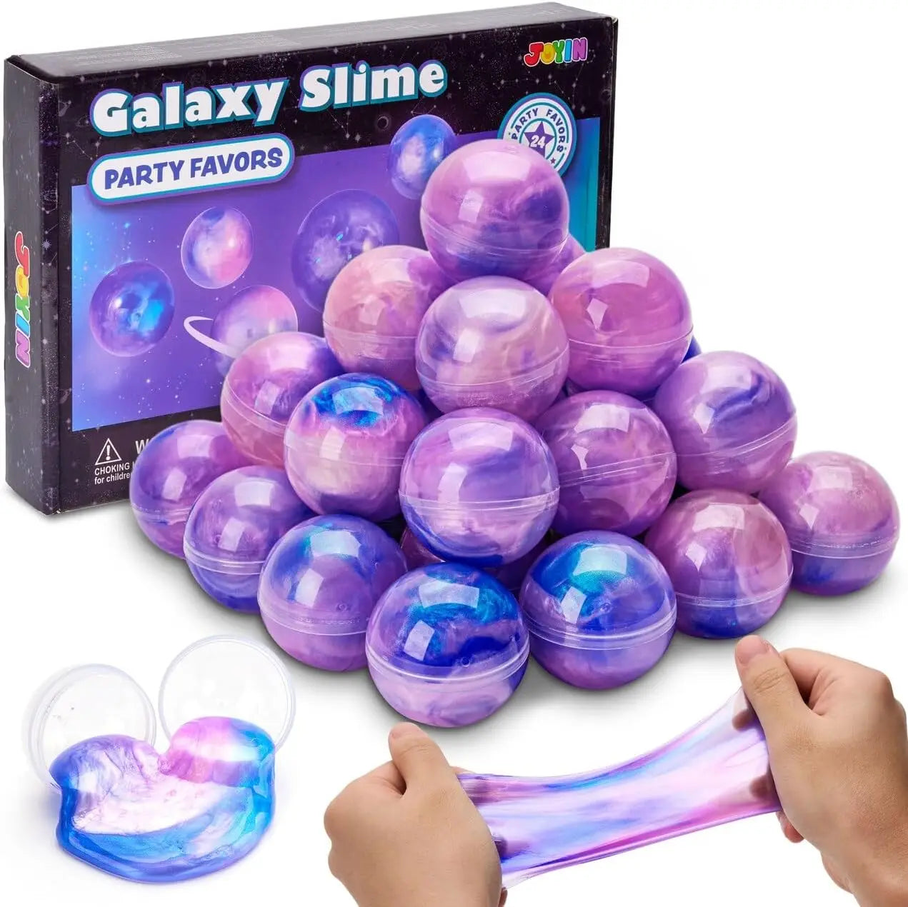 24 Pcs Mini Slime Party Favors Multicolor Galaxy Slime Balls
