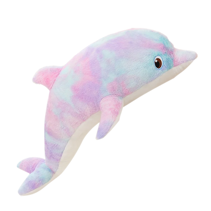 50cm Colorful Dolphin Plush Toy – Soft Cartoon Stuffed Animal Pillow | Birthday Gift for Kids, Boys & Girls, Home Decoration