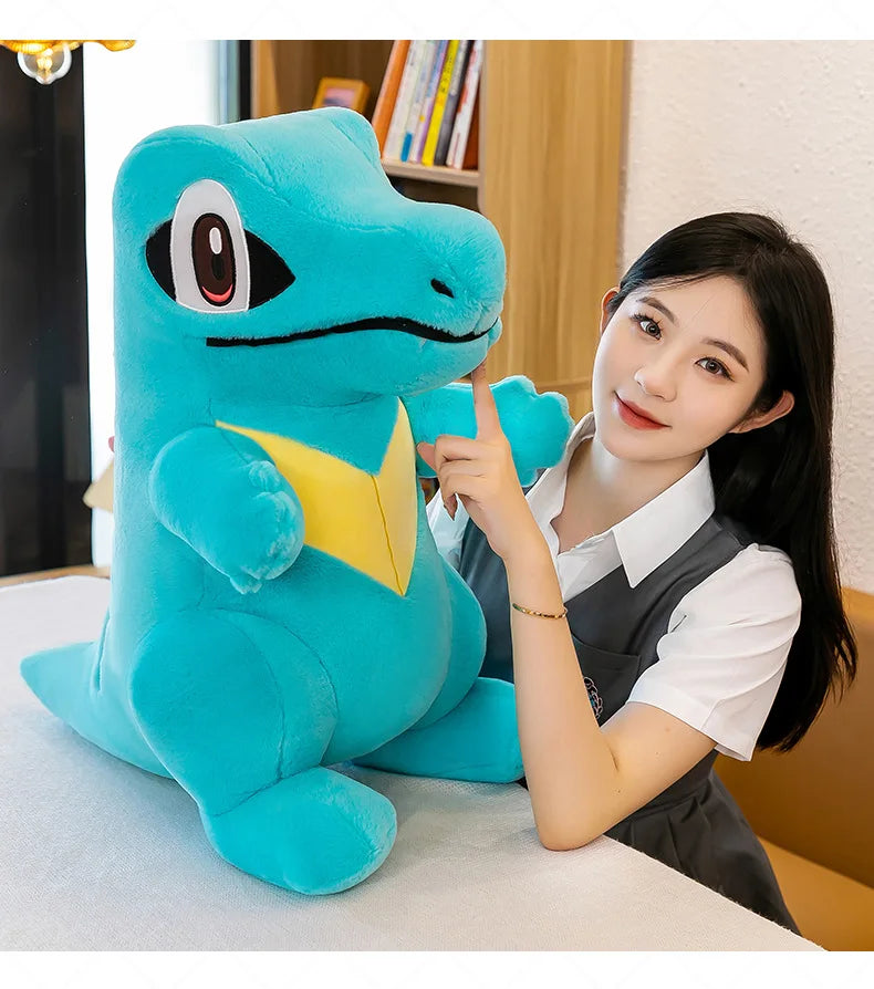 45cm Pokemon Small Saw Alligator Plush Toy Cute Cartoon Soft Stuffed Animal Pokemon Crocodile Doll Children's Doll Birthday Gift