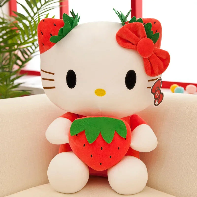 22-35cm Hello Kitty Anime Cartoon Cute Stuffed Toys Sanrio Plushier Soft Pillow Birthday Gifts For Girls Kawaii Pendant Dolls