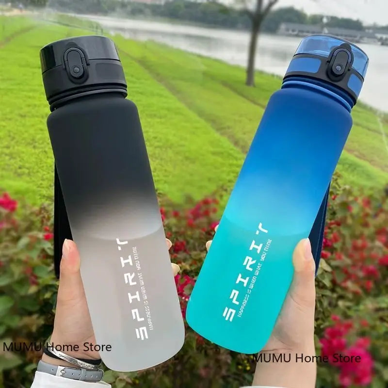 500ML / 650ML / 1000ML Gradient Sports Water Bottle – BPA-Free Large Capacity Fitness Jug
