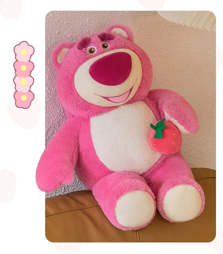 35cm Cute Cartoon Pixar Strawberry Bear Doll Plush Toy Gift Office Sofa Strawberry Bear Pillow Cushion Plushies Dolls for Kids