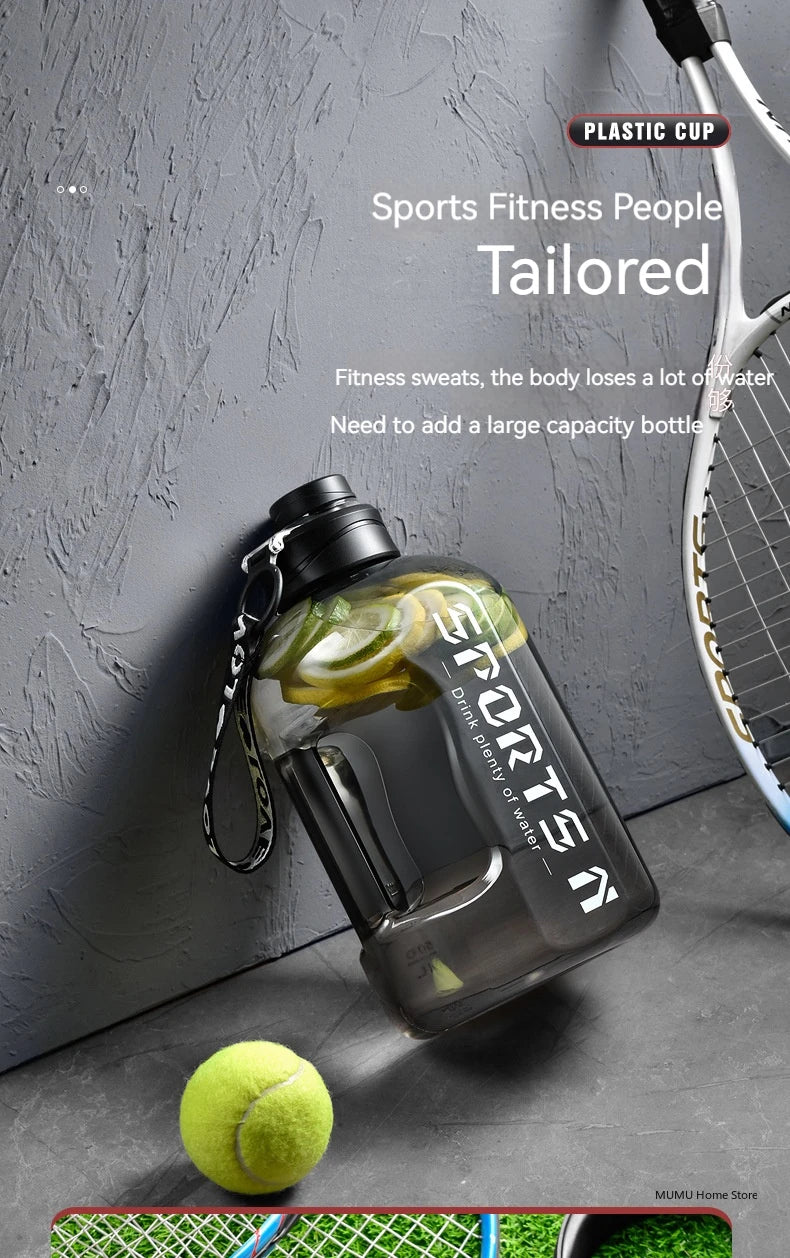 1.7L/2.7L/4L/5L Large Capacity Sports Water Bottle – Gym, Camping & Fitness Hydration Jug