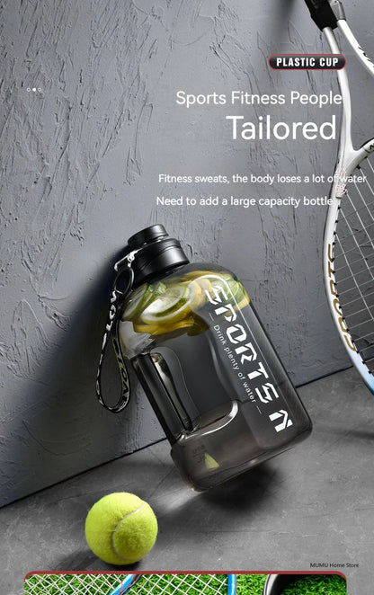 1.7L/2.7L/4L/5L Large Capacity Sports Water Bottle – Gym, Camping & Fitness Hydration Jug