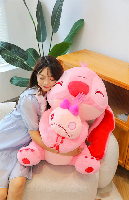 45cm Disney's New Heart Hugging Stitch Cartoon Plush Toy Stitch Soft Stuffed Plushies Toy Dolls Cloth Doll Gifts to Friends