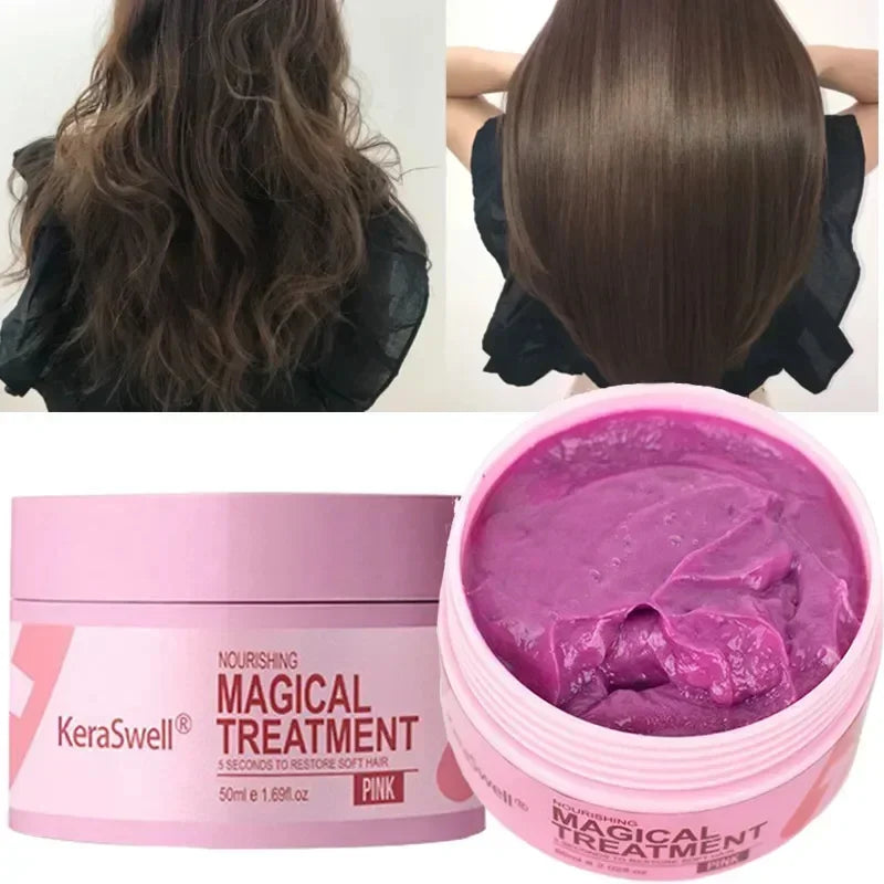 5 Seconds Magical Keratin Hair Mask Repair Damaged Hair Frizzy Soft Smooth Shiny Deep Moisturizing Nourish Hair Root Beauty Care