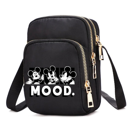 Mickey & Minnie Mouse Women’s Shoulder Bag – Crossbody Cell Phone Purse