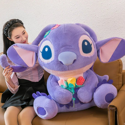 35cm Disney Embroidered Stitch Doll Cartoon Cute Stitch Plush Toys Children's Gift For Birthday Room Decoration Plushies Dolls