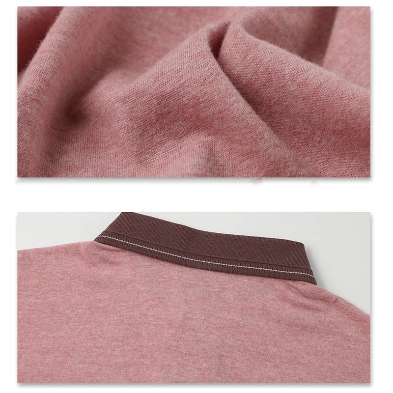 Men Casual Breathable Turn-down Collar