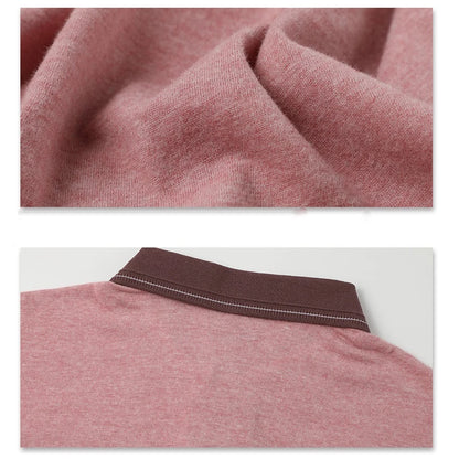 Men Casual Breathable Turn-down Collar