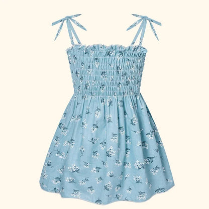 Children's Summer Floral Princess Dress – Cotton Sling Sundress for Girls