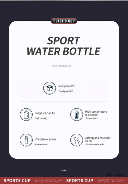 1.7L/2.7L/4L/5L Large Capacity Sports Water Bottle – Gym, Camping & Fitness Hydration Jug