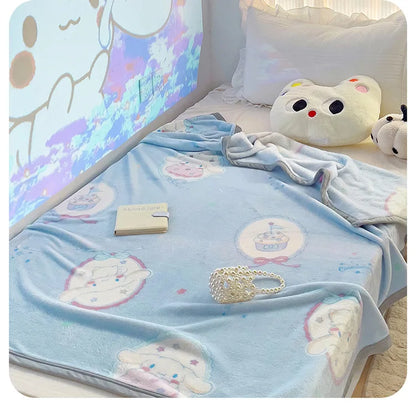 Cartoon Disney Children's Blanket Sanrio Thickened Milk Plush Cover Carpet Kindergarten Noon Office Car Napping Blanket