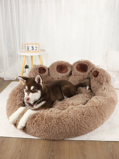 Fluffy Dog Bed – Plush Round Pet Cushion for Small to Large Dogs & Cats