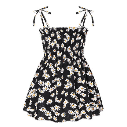 Children's Summer Floral Princess Dress – Cotton Sling Sundress for Girls