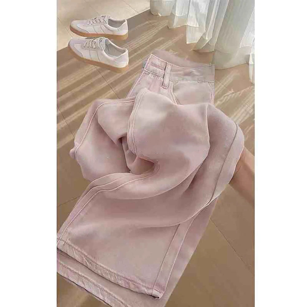 Oversized Thin Ice Silk Jeans