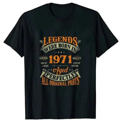 52th Vintage Legends Born In 1971 52 Years Old T Shirts