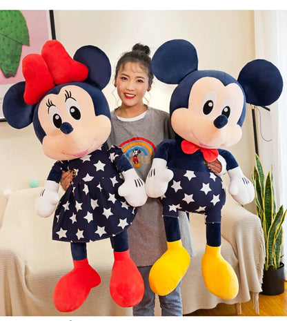 Disney Mickey & Minnie Plush Dolls – 35/45cm Soft Star Pillow Toys | Stuffed Cushion Gift for Kids, Girls & Birthdays