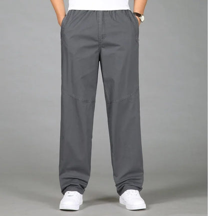 Men Pants Casual Cotton Long Pants Straight Joggers